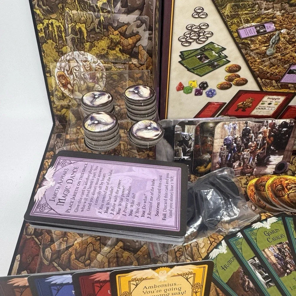 Jim Henson Labyrinth Board Game Fantasy Strategy Adventure Classic Complete Set - Picture 14 of 15